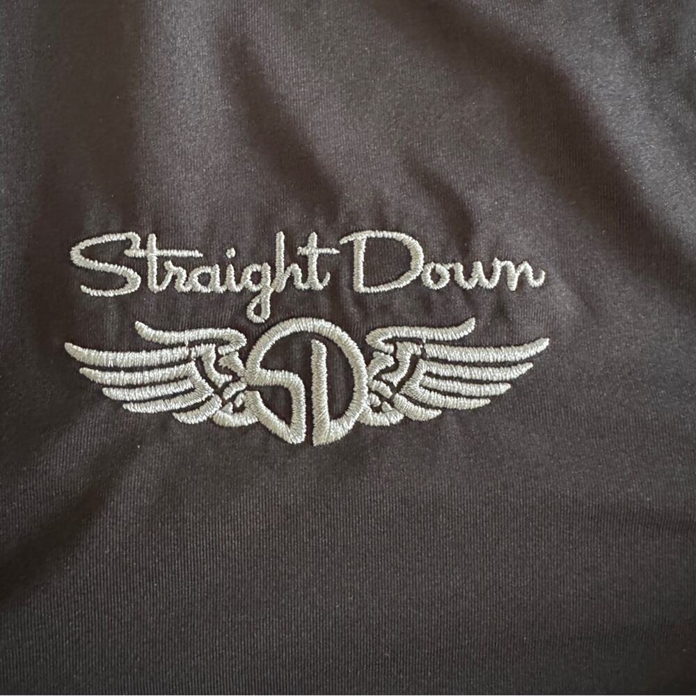 Straight Down Pullover Mens Medium Black Golf Quarter Zip Performance Stretch - Picture 5 of 10